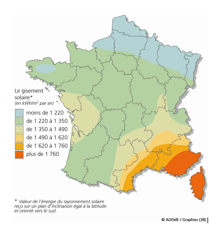carte france solaire